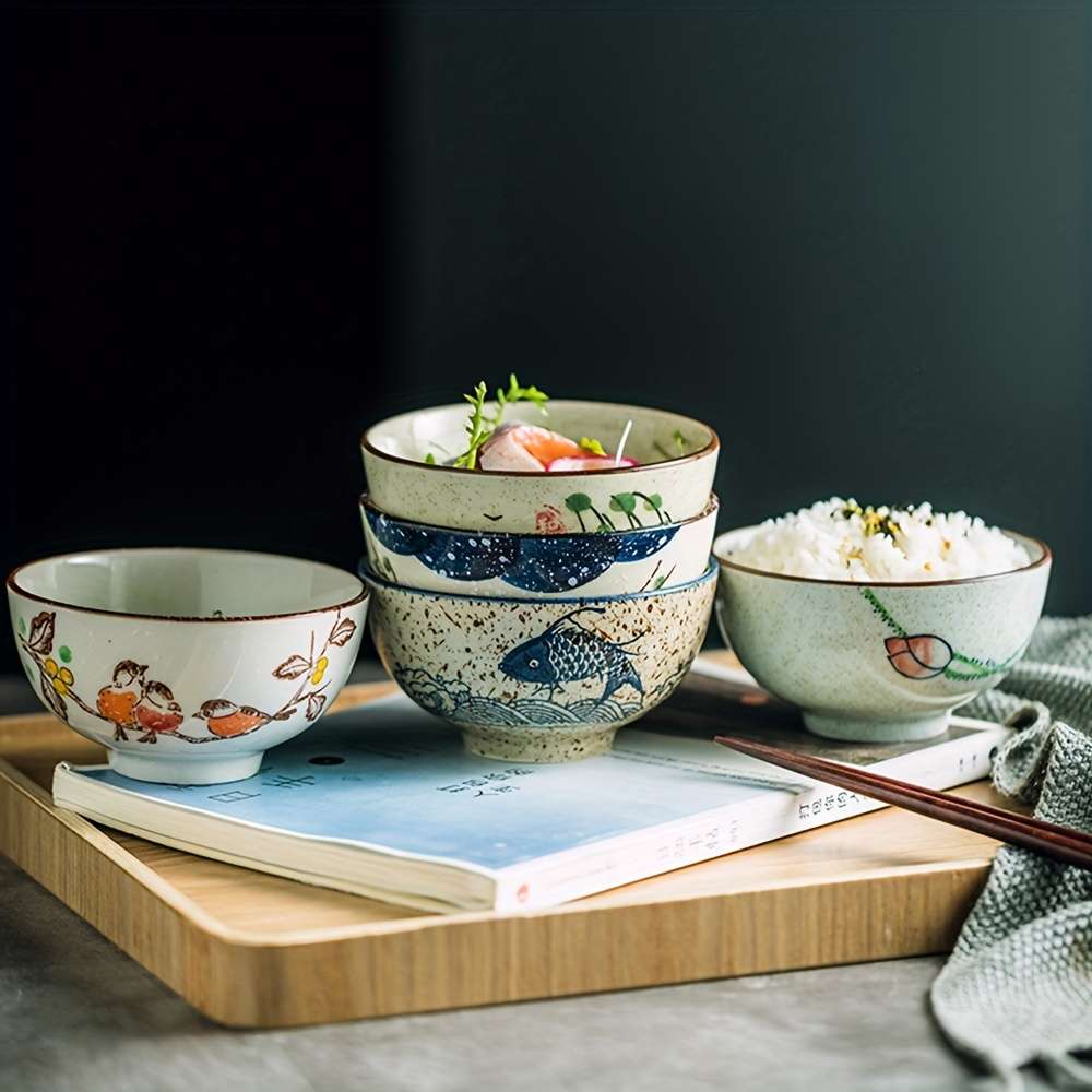 Bowl Style 5Pcs Japanese Rice Bowls
