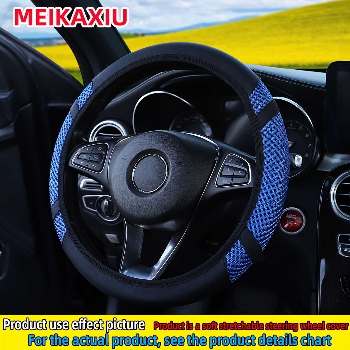 Car Steering Wheel Cover Light Gray