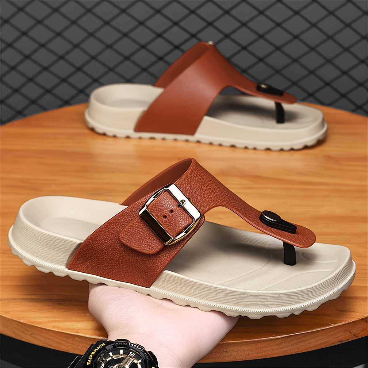 Sandals Color Khaki Camel Size Uk 9