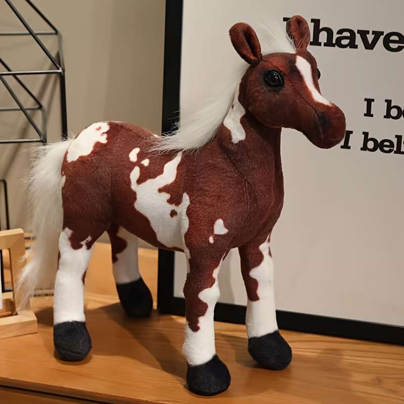 Plush Toyss Items Dark Brown Flower Horse