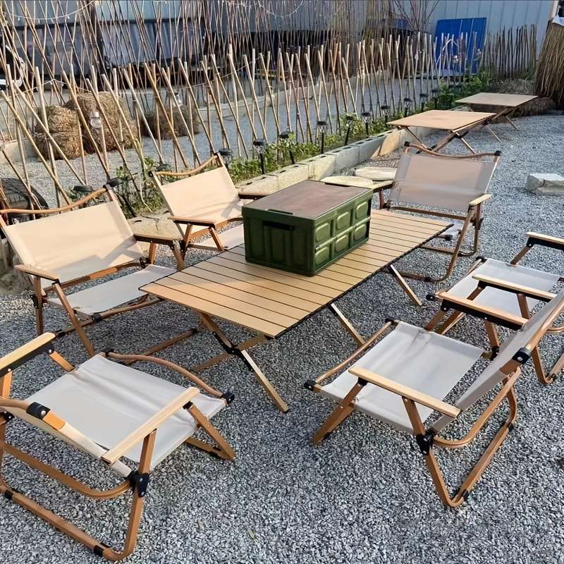 Outdoor Tables And Chairs Color Black Set 5Pcs