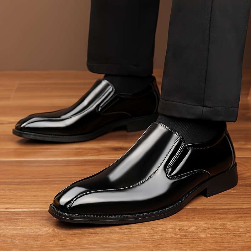 Mens Leather Shoes Color Black Sizeuk 8.5