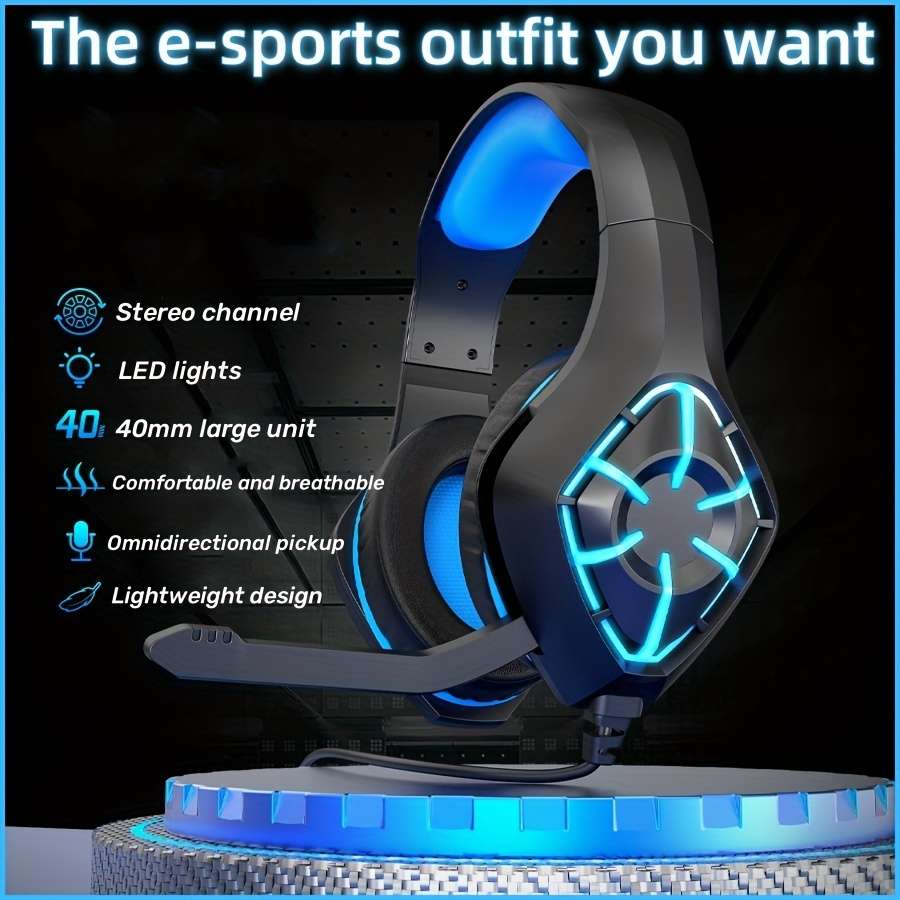 Wired Headphones Blue