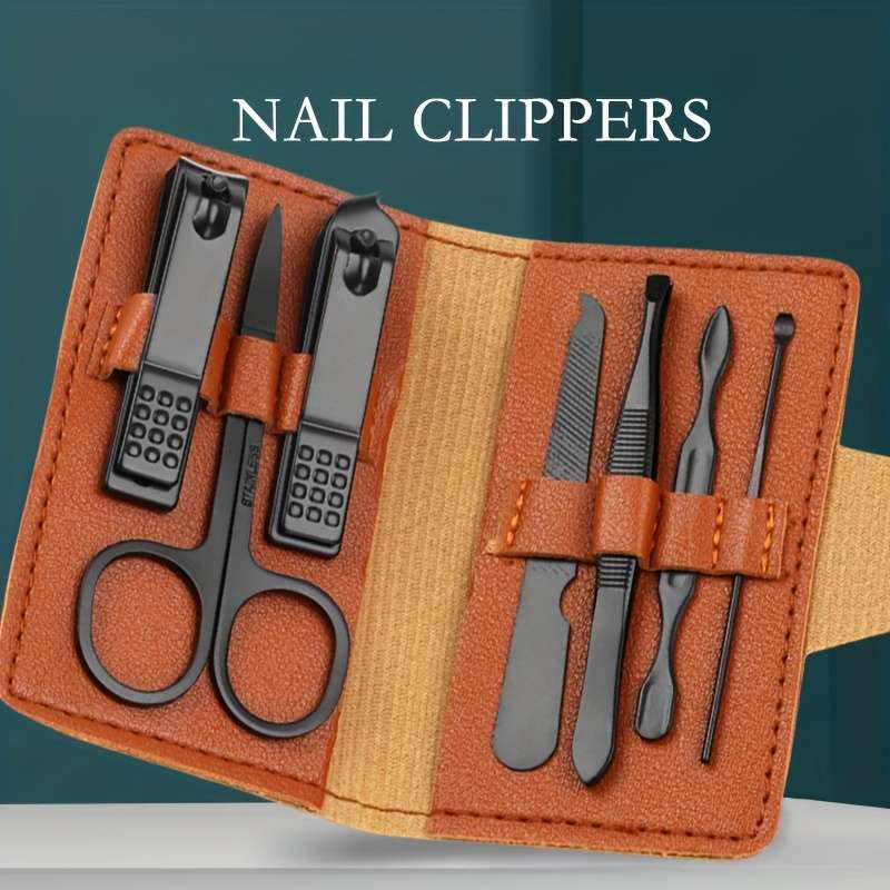 7pcs set Professional Stainless Steel Nail Clipper Set High Carbon Steel Blade Modern Style