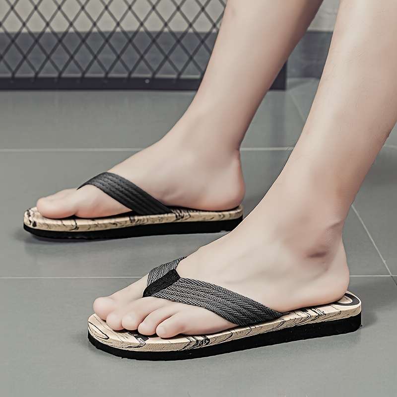 Men Slippers Summer Style Grey Size Uk 7