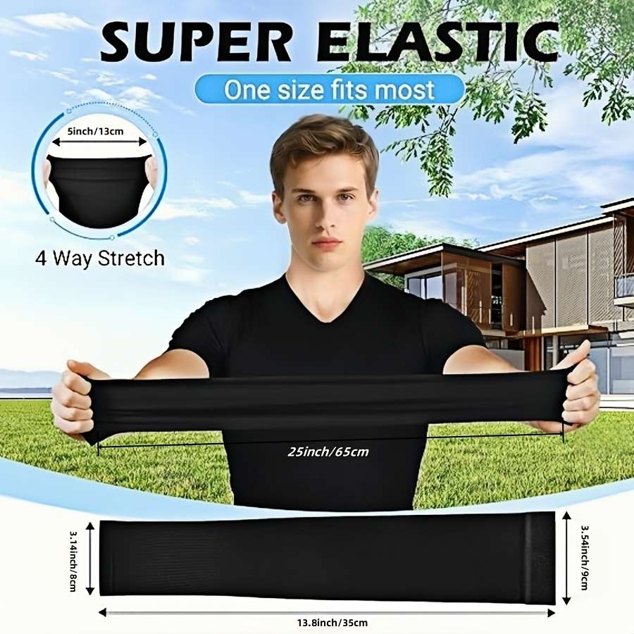 Sunscreen Sleeves Color 15 Pairs Black 5 White
