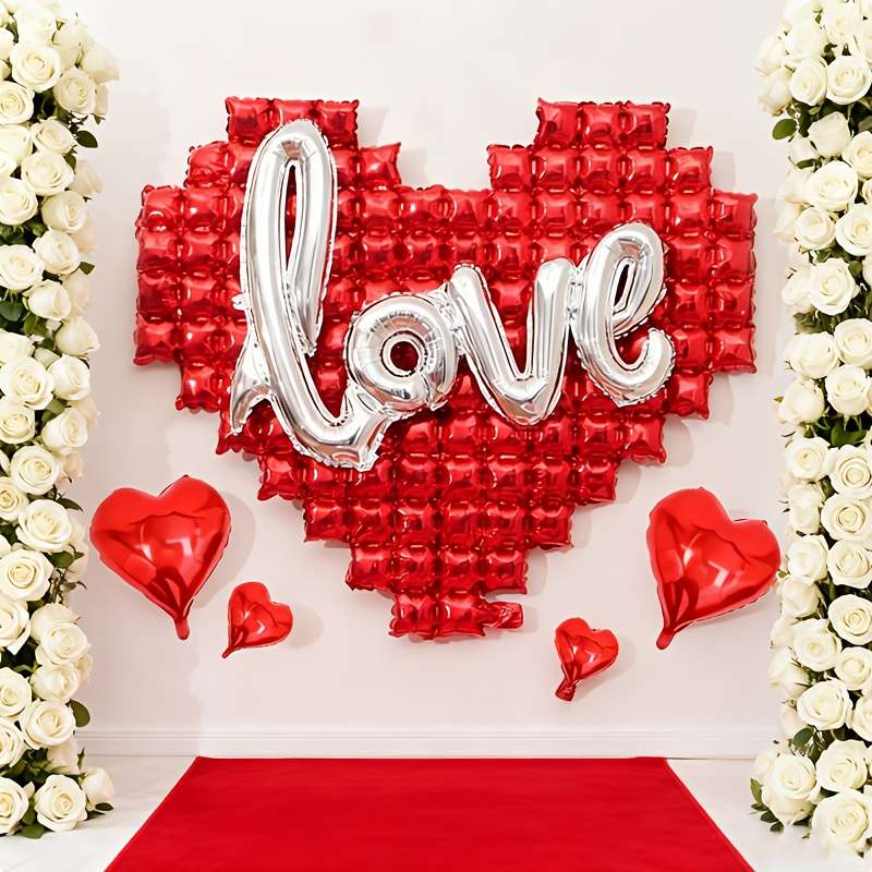 6Pcs Exquisite Vibrant Handcrafted Valentine Anniversary Decoration Heart For Wedding Events