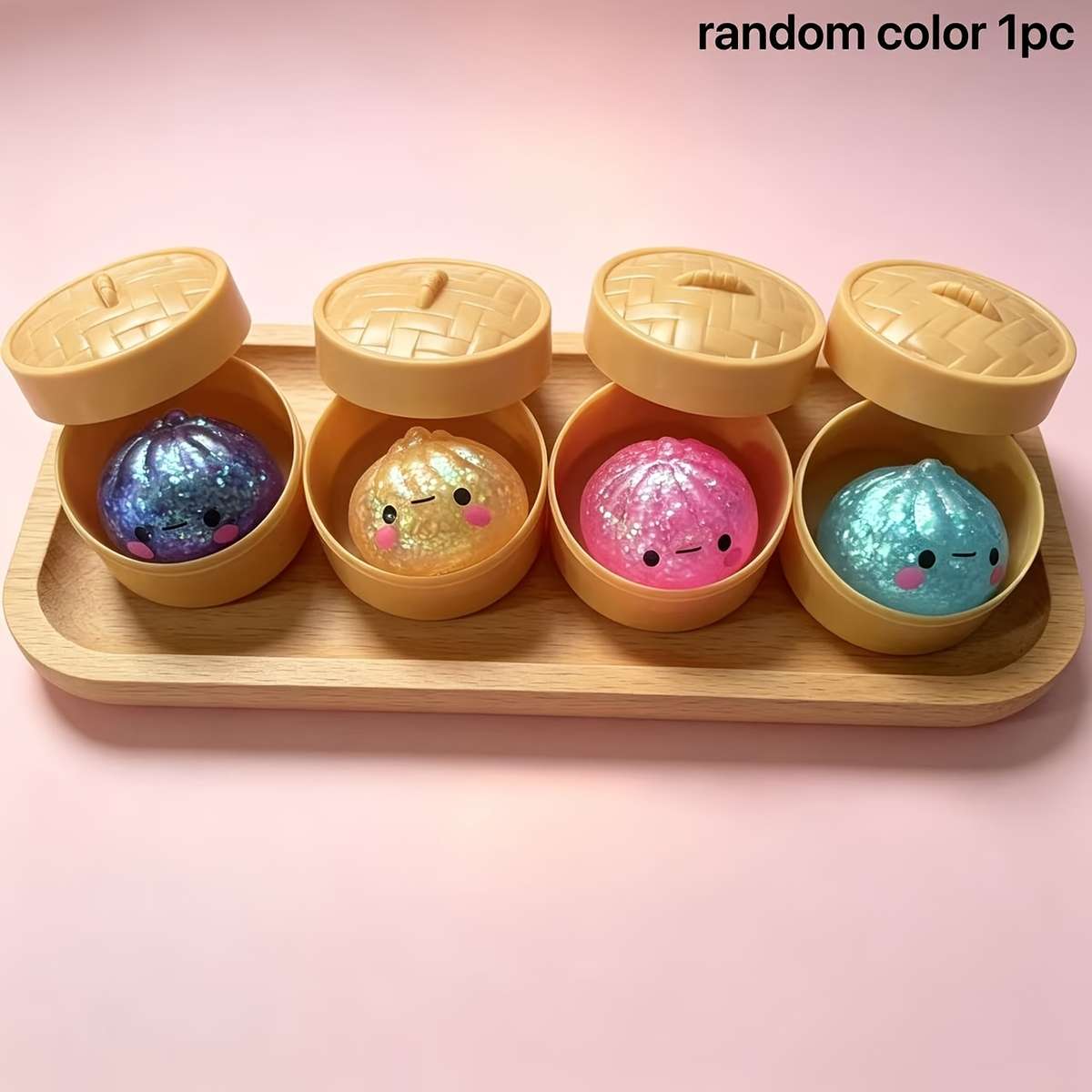 Squeezable Toys Style Shimmer Starry Steamed Bun Fidget Toy
