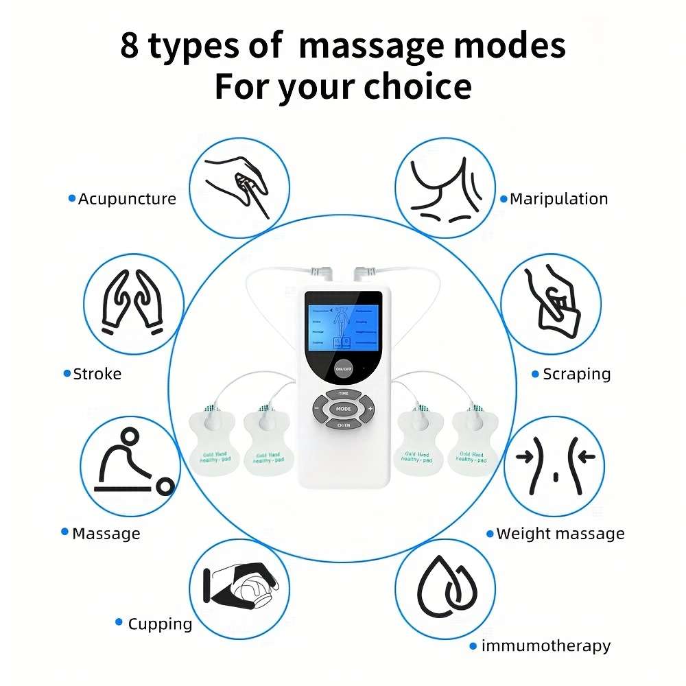 Household Massager Dual Channel Portable Modes 15Levels Of