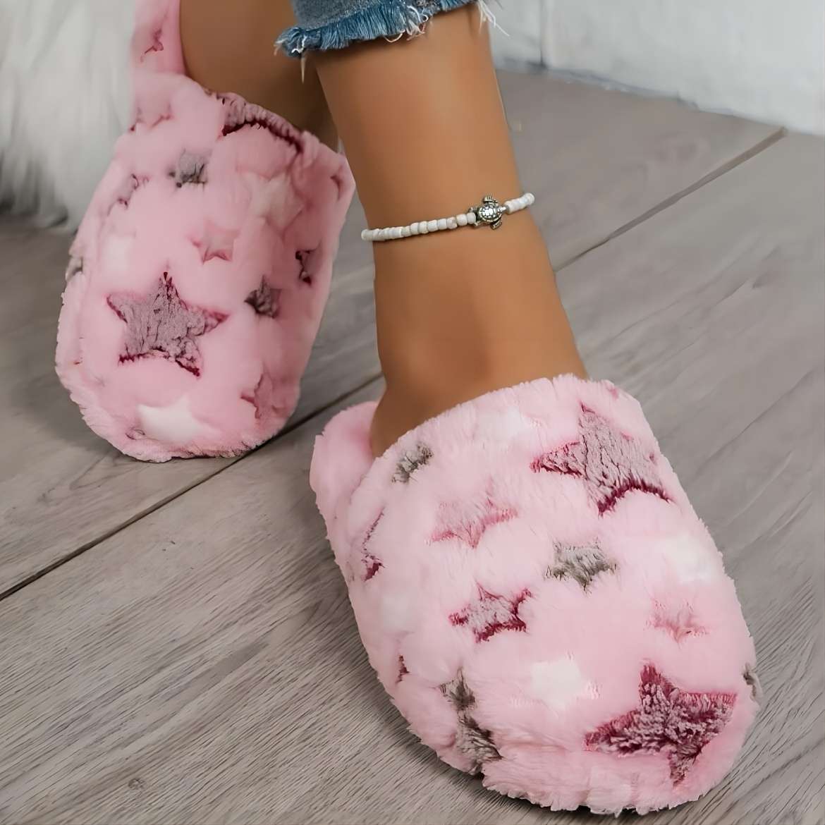 Cotton Slippers Color White Sizeuk 4.5-5
