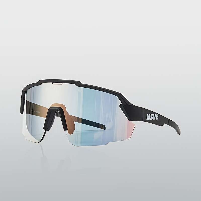 Cycling Glasses Model Nsve Matte Black Frame Rose Golden Lens