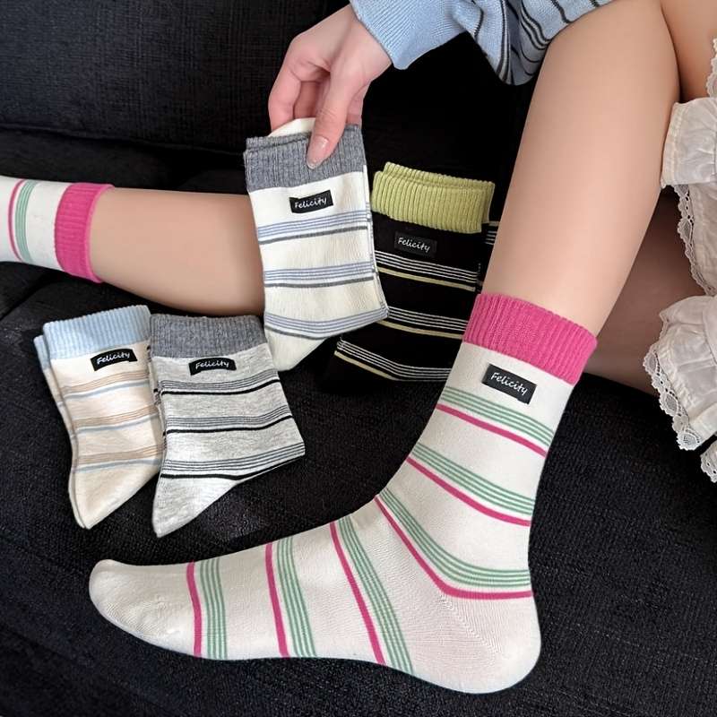 Women S Socks Color 5 Pairs In Random Mixed Colors