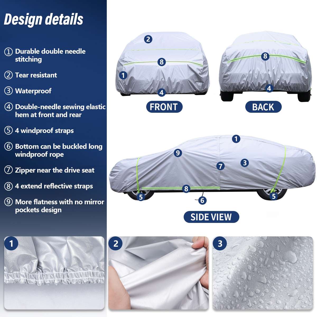 Car Cover Size Sedan Length 5.33 5.59 Meter