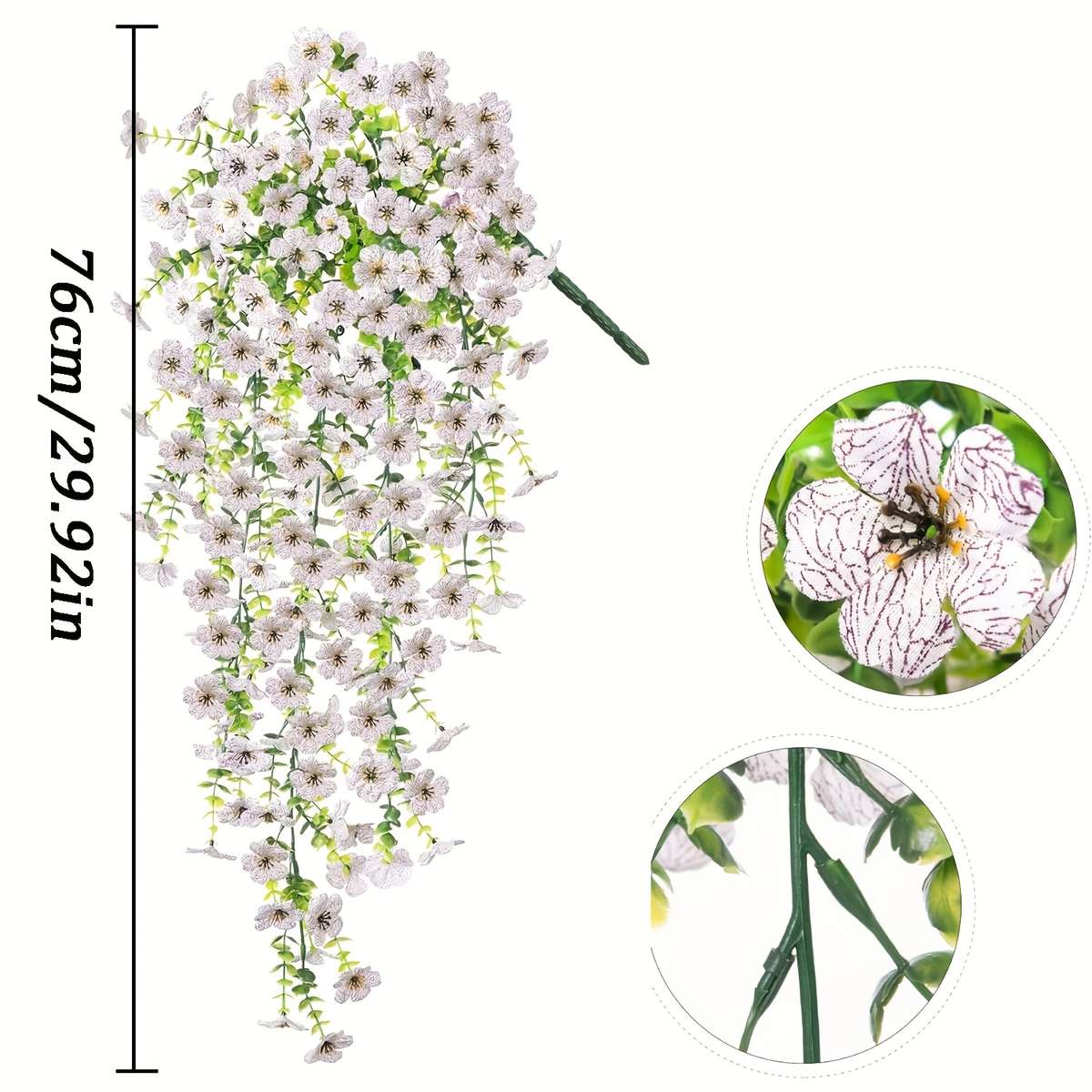 Simulated Flower Color White Quantity2Pcs