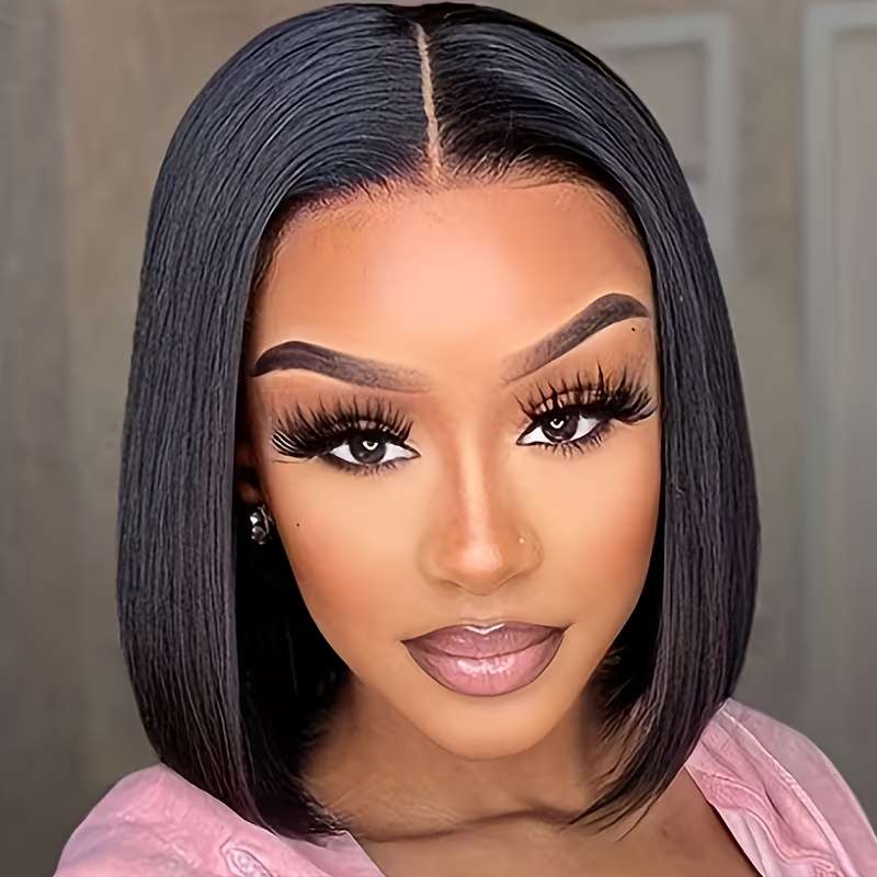 Black Womens Wigs Hair Length 30.48Cm
