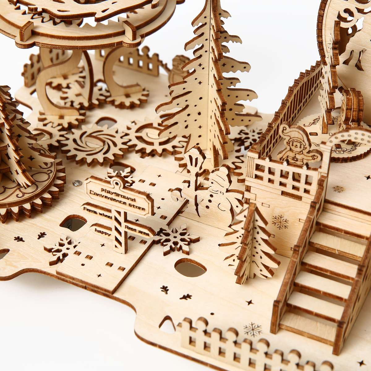 3D Building Model Puzzle Set Model Christmas Amusement Park