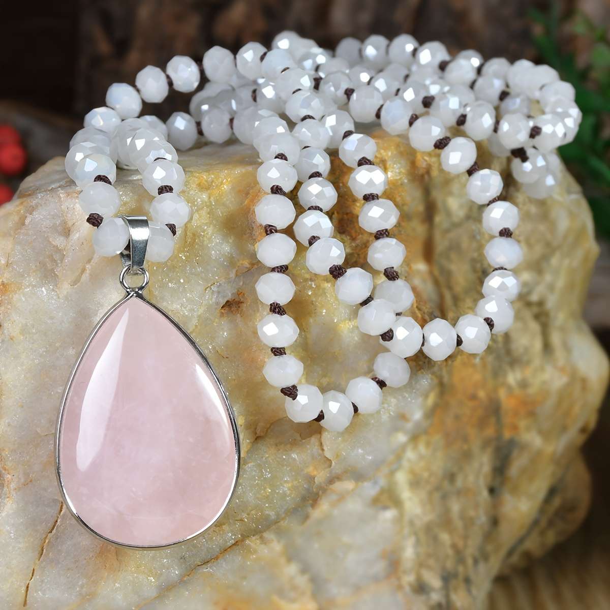 Womens Necklace Color Red Jasper