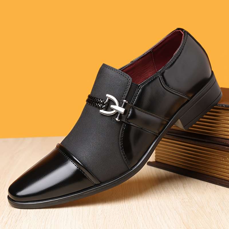 Mens Leather Shoes Color Black Sizeuk 7