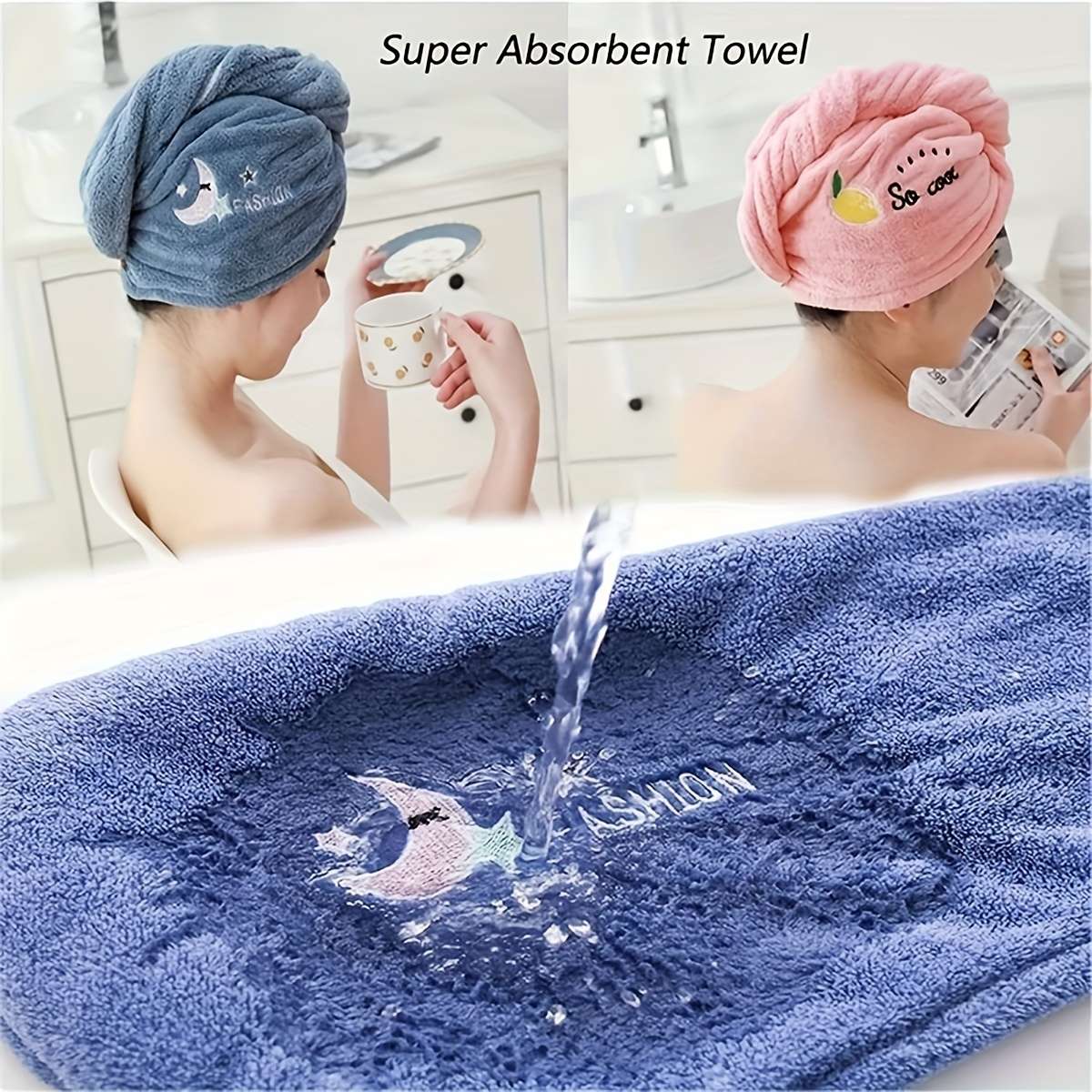 Hair Turban Random Color Quantity 2Pcs