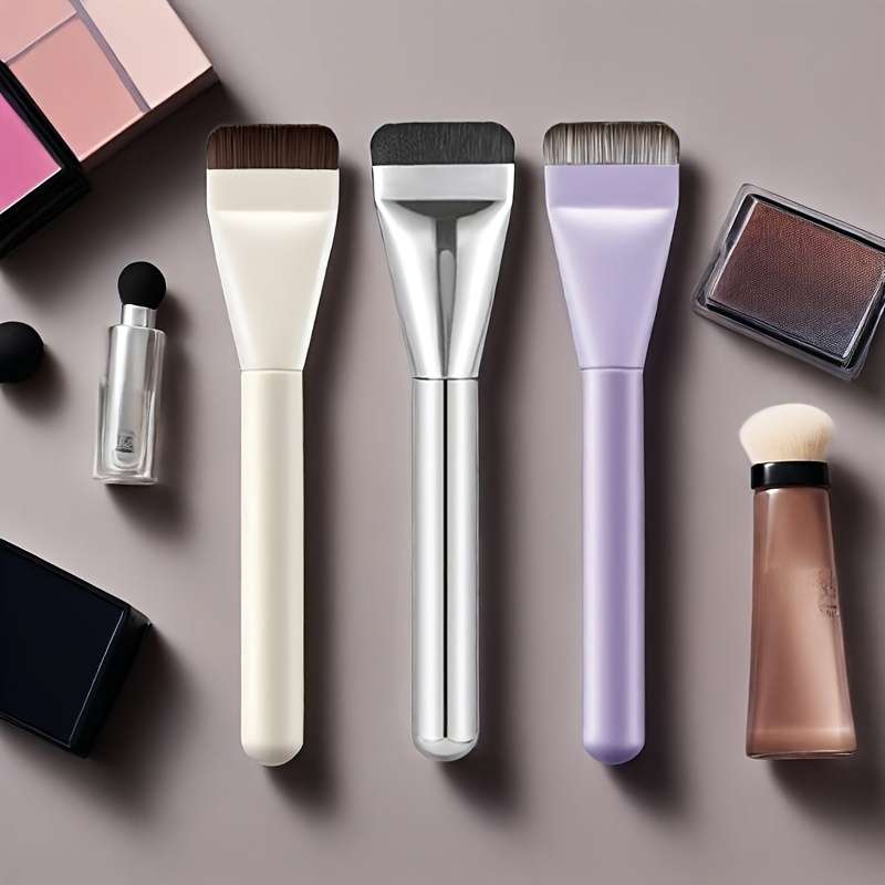 Makeup Brush Set Color Silvery Purple Quantity3Pcs