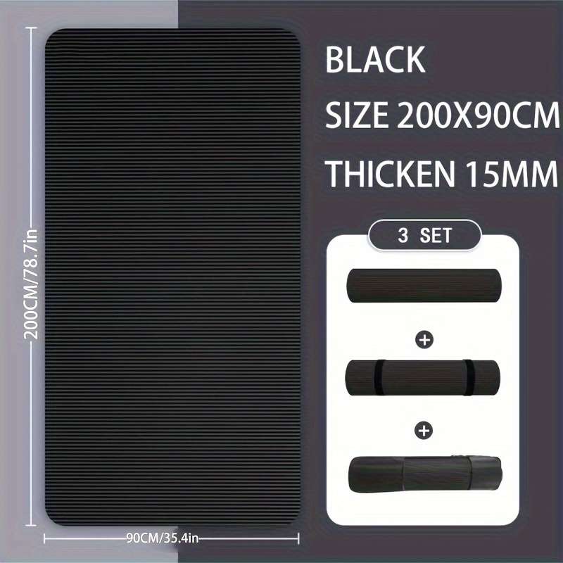 Yoga Mat 200 80 1.5Cm Black