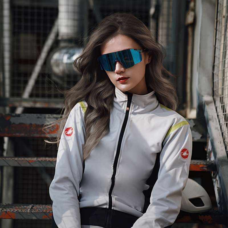 Cycling Glasses Model Light Chaser Series Translucent Gray Frame With Blue Film