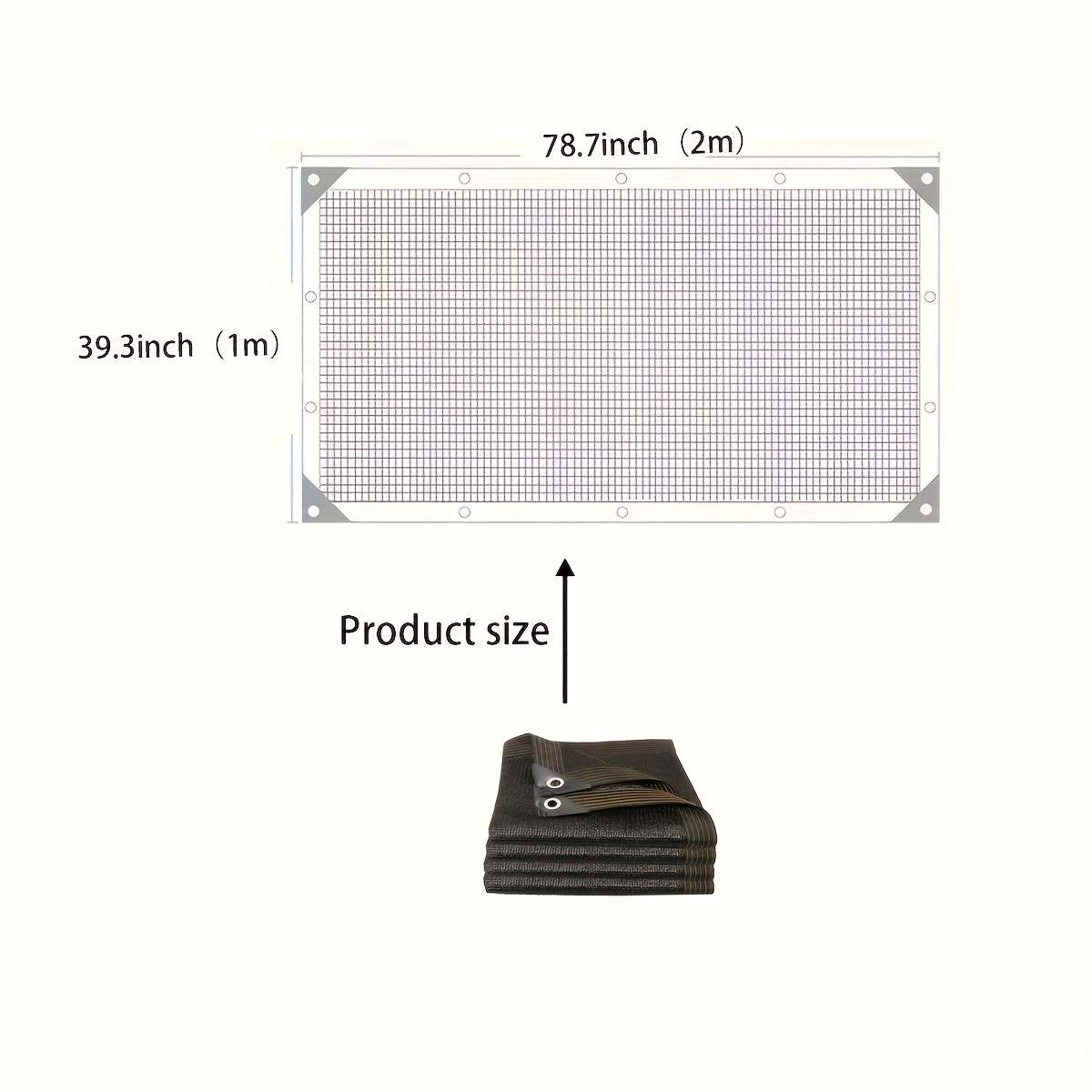 Shade Net Color Brown Size78.7*196.8Inch2*5M
