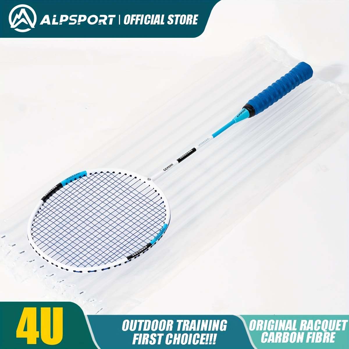 Badminton Racket Color 2 Blue Rackets  Bag  2 Grip