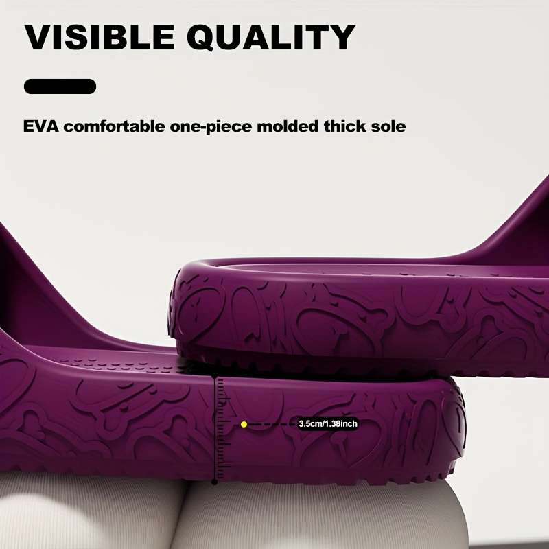 Men Slippers Summer Style Fluorescent Purple Size Uk 7.5 To 8