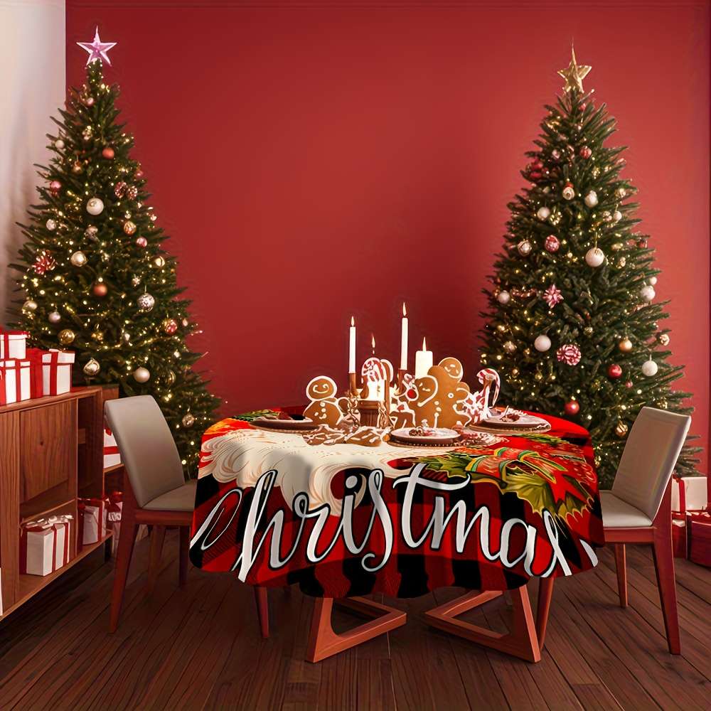 Christmas Tablecloth Size Rectangle 84.96X139.7Cm
