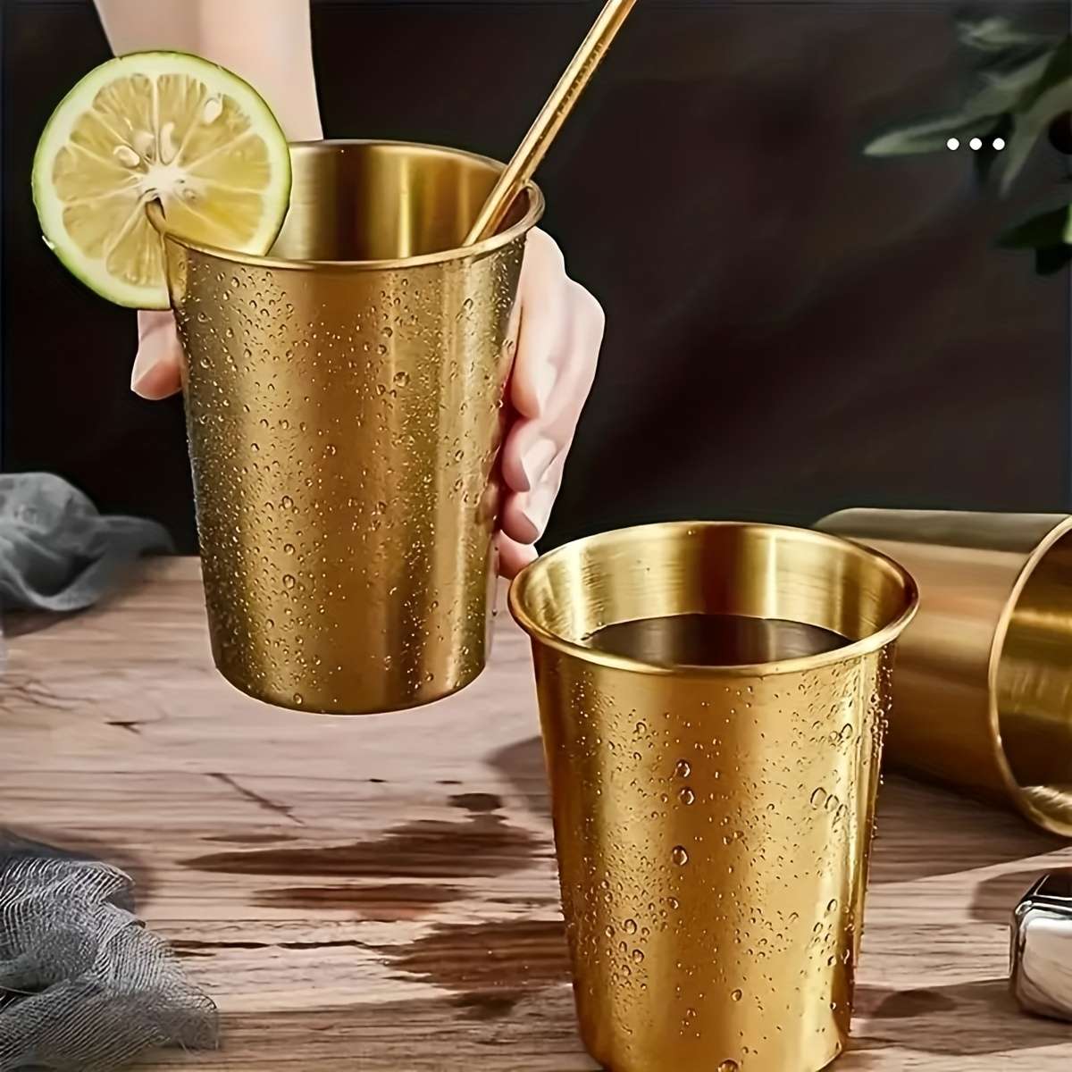 Water Cup Color Golden Quantity8Pcs