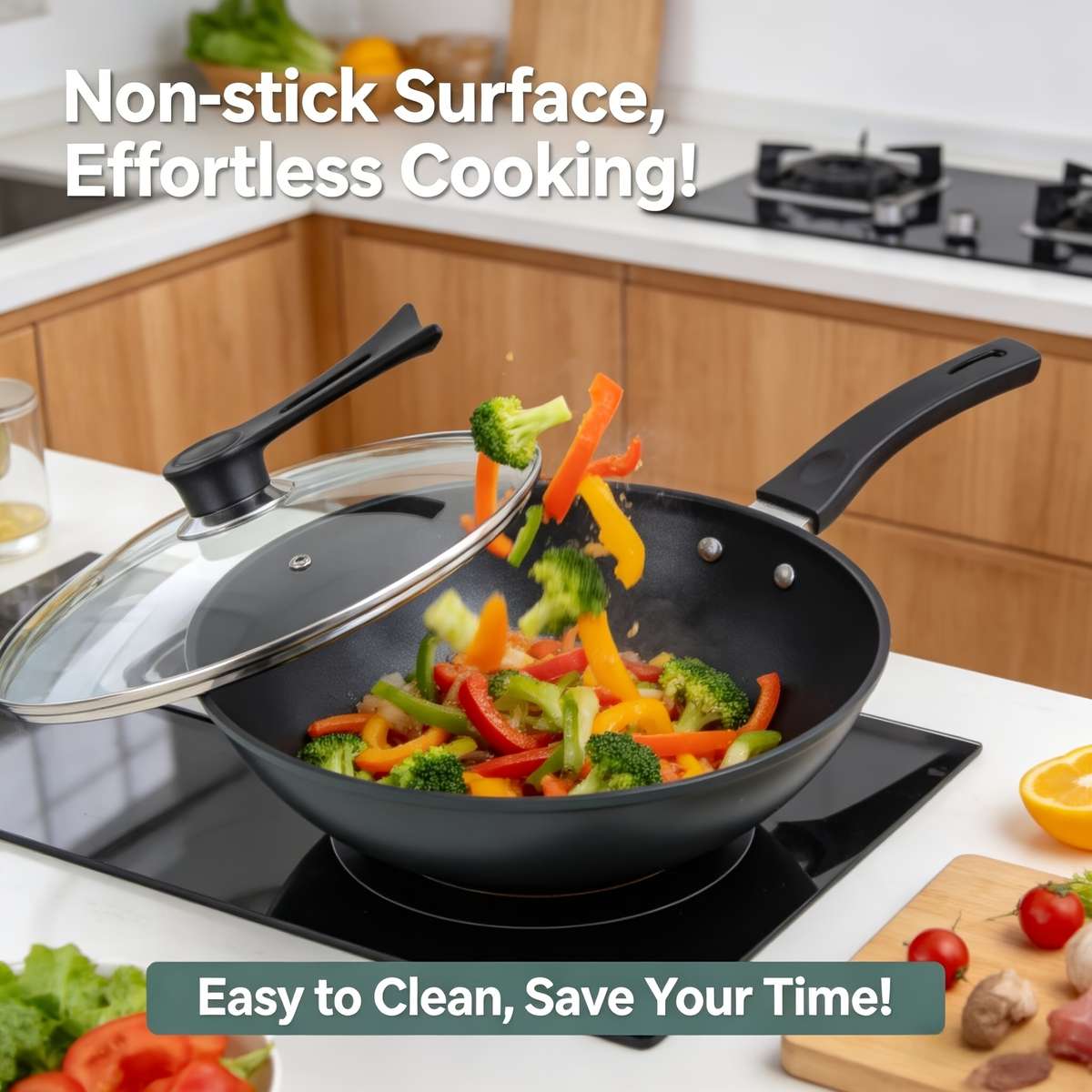 Frying Pan Color 28Cm Green Woklid Included