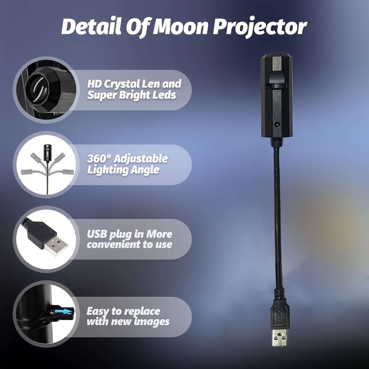 Night Light Quantity 1 Light Source  3 Moons