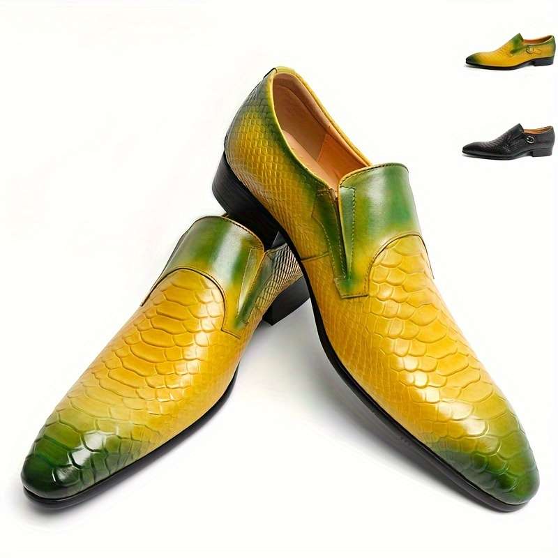 Mens Leather Shoes Color Bright Yellow Sizeuk 10