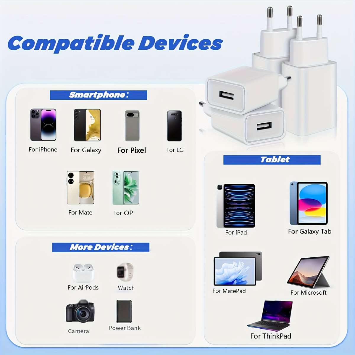 Charger Color Black Quantity4Pcs