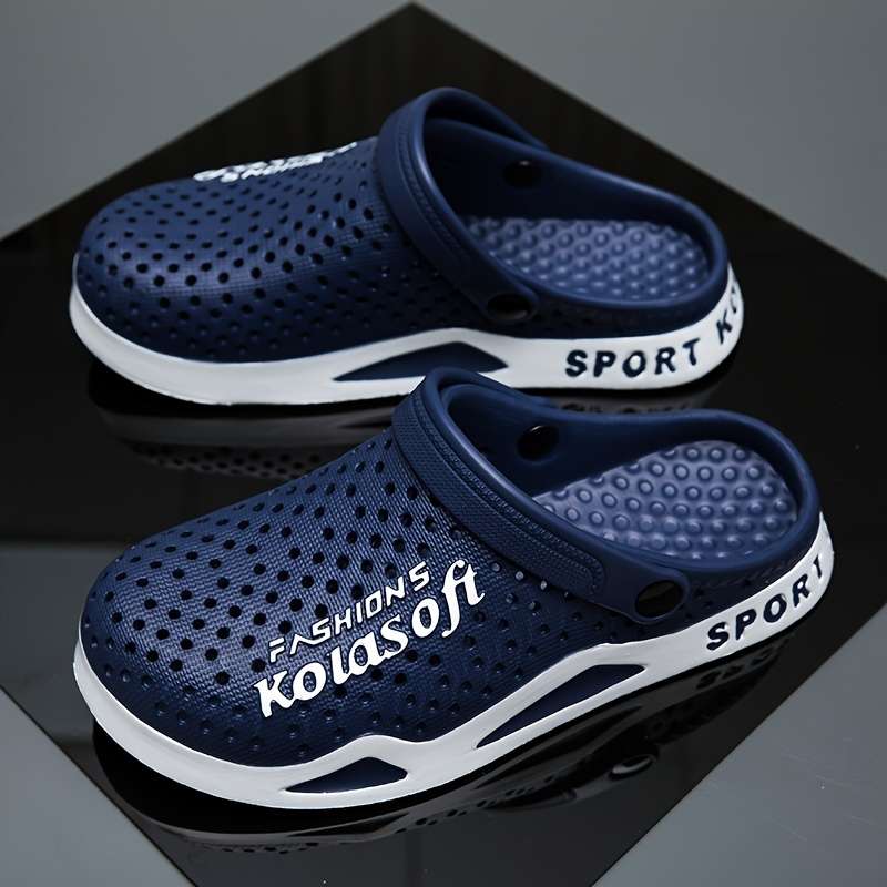 Men Slippers Summer Style Black Size Uk 7