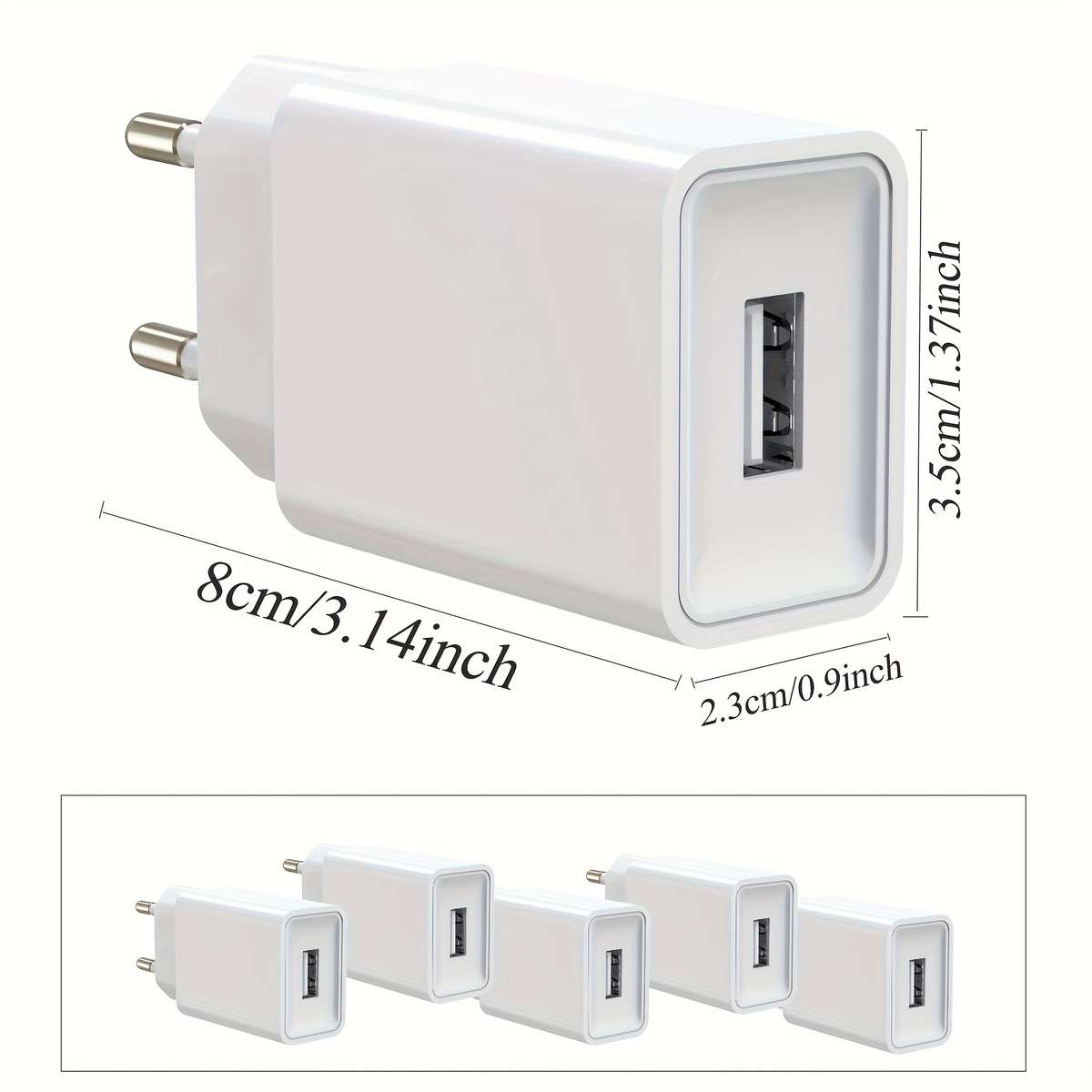 Charger Items 5Pcs White