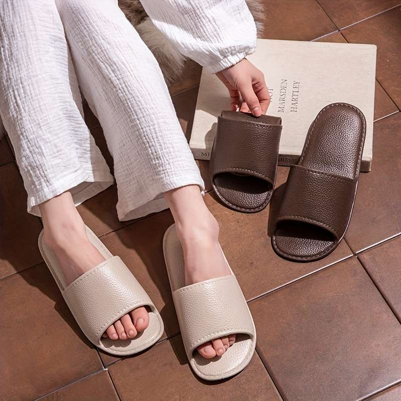 Men Slippers Summer Style Light Coffee Size Uk 8.5 To 9