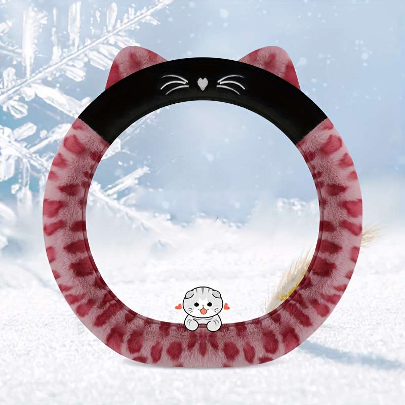 Car Steering Wheel Cover Pink Model D Type