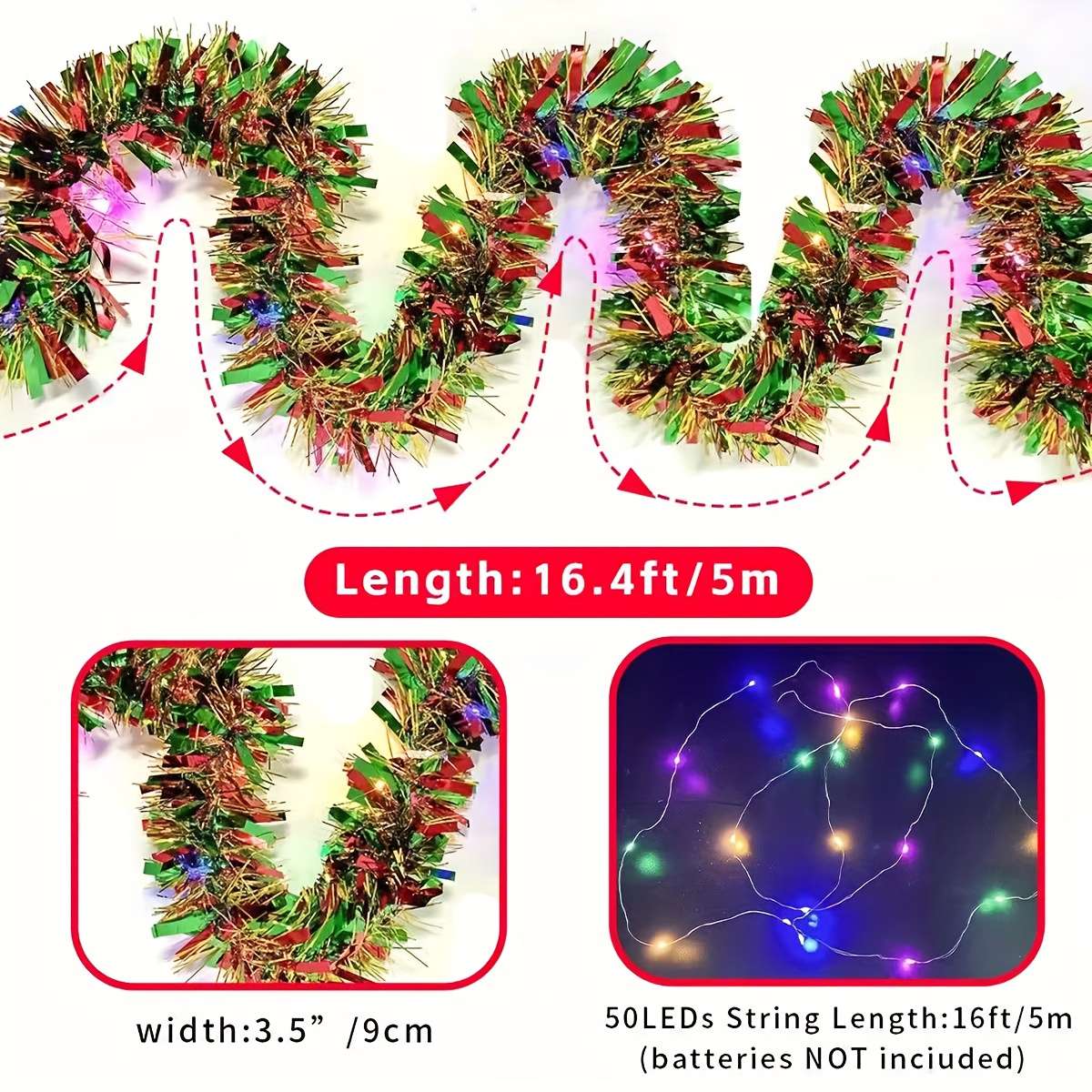 Led Christmas Garland Lights Metallic 5