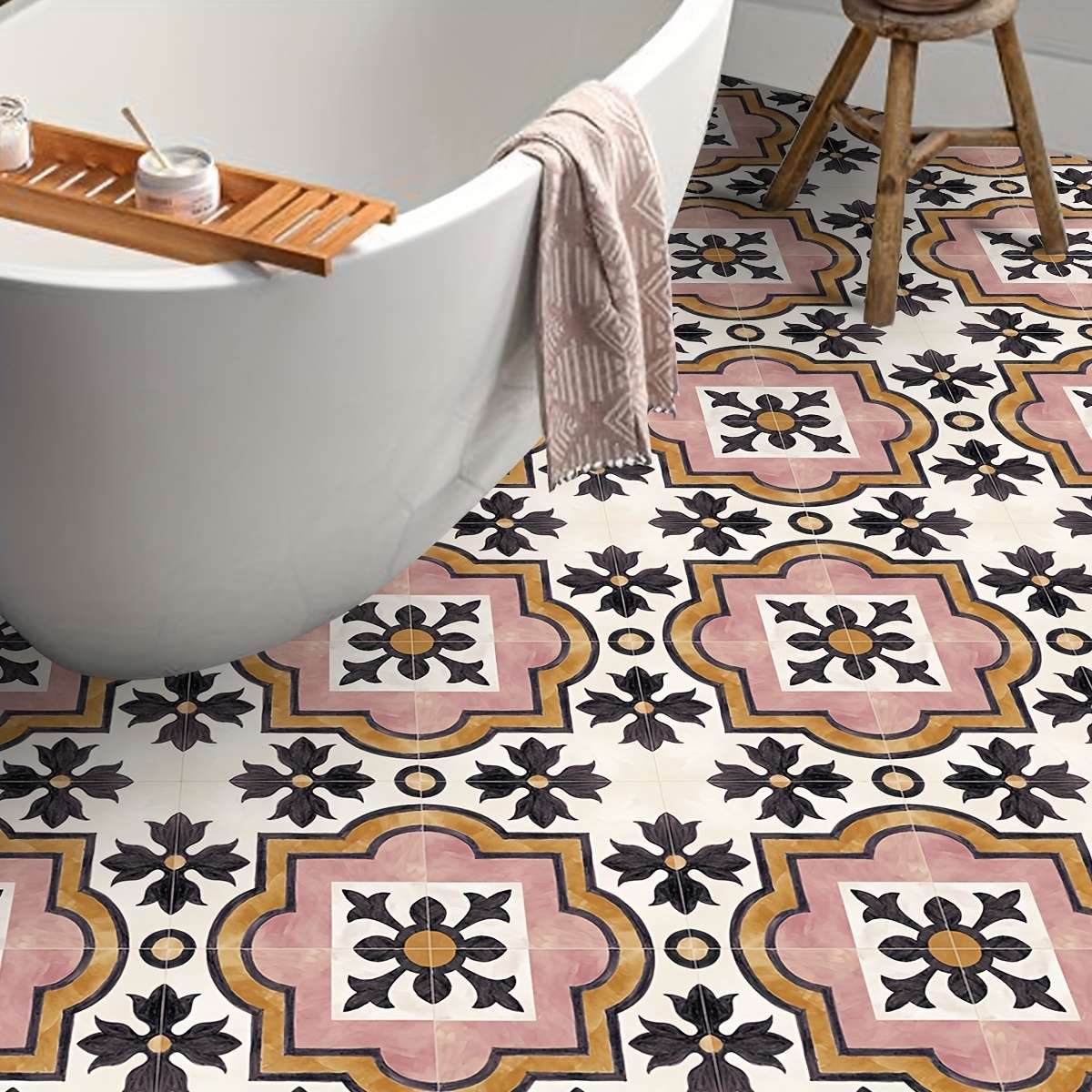 Floor Stickers Size 7.87Inchx7.87Inch Is 20Cmx20Cm Style Vintage