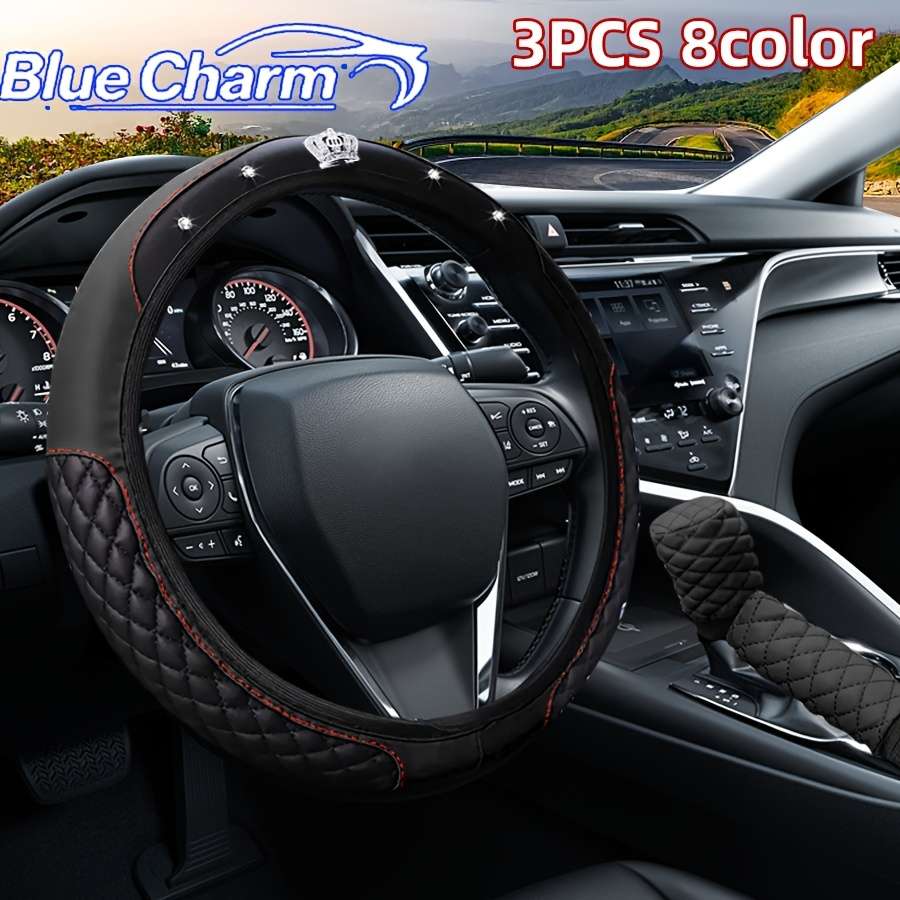 Car Steering Wheel Cover Red