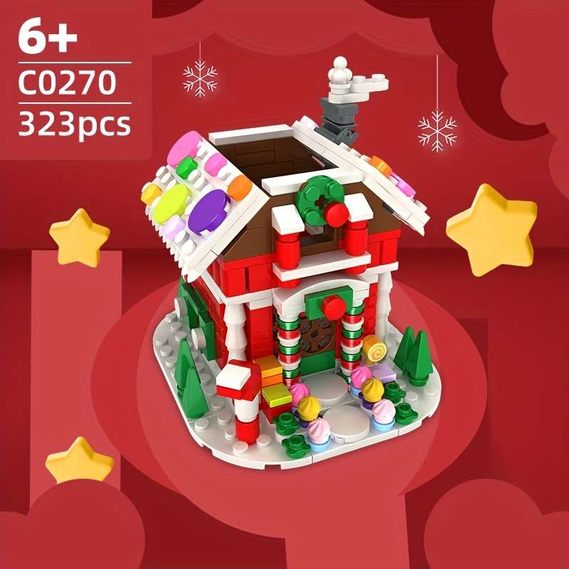 3D Building Model Puzzle Set Color Gingerbread House  322 Pcs