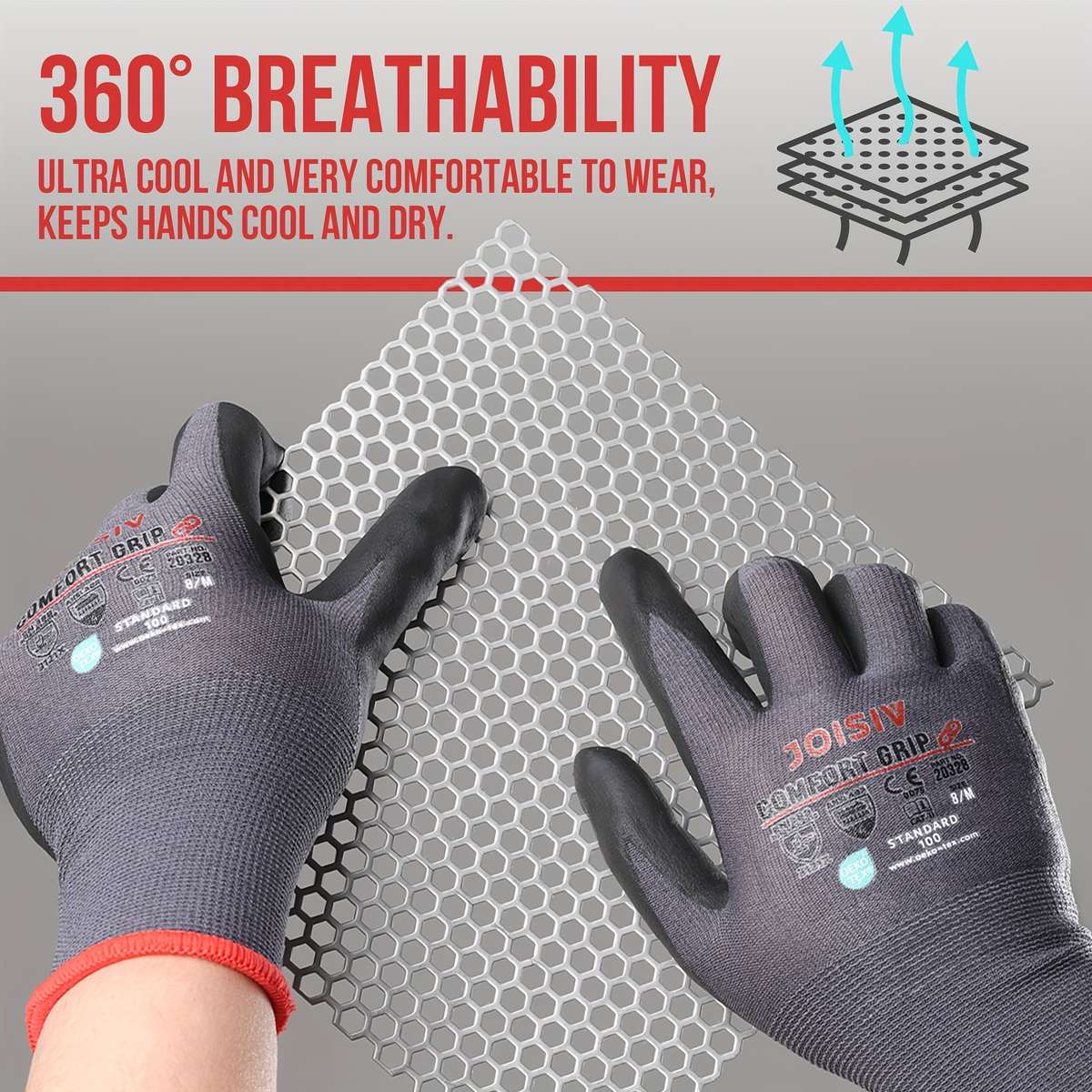 Work Gloves Size L Quantity Orange 1 Pair