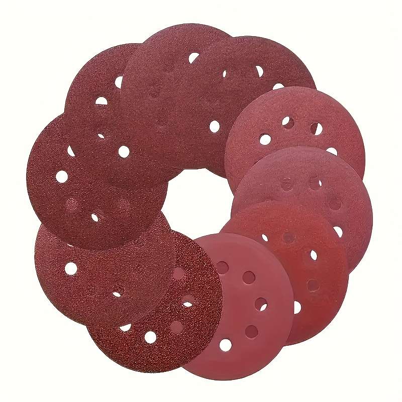 100 Sheets Of 5-Inch 8-Hole Sandpaper