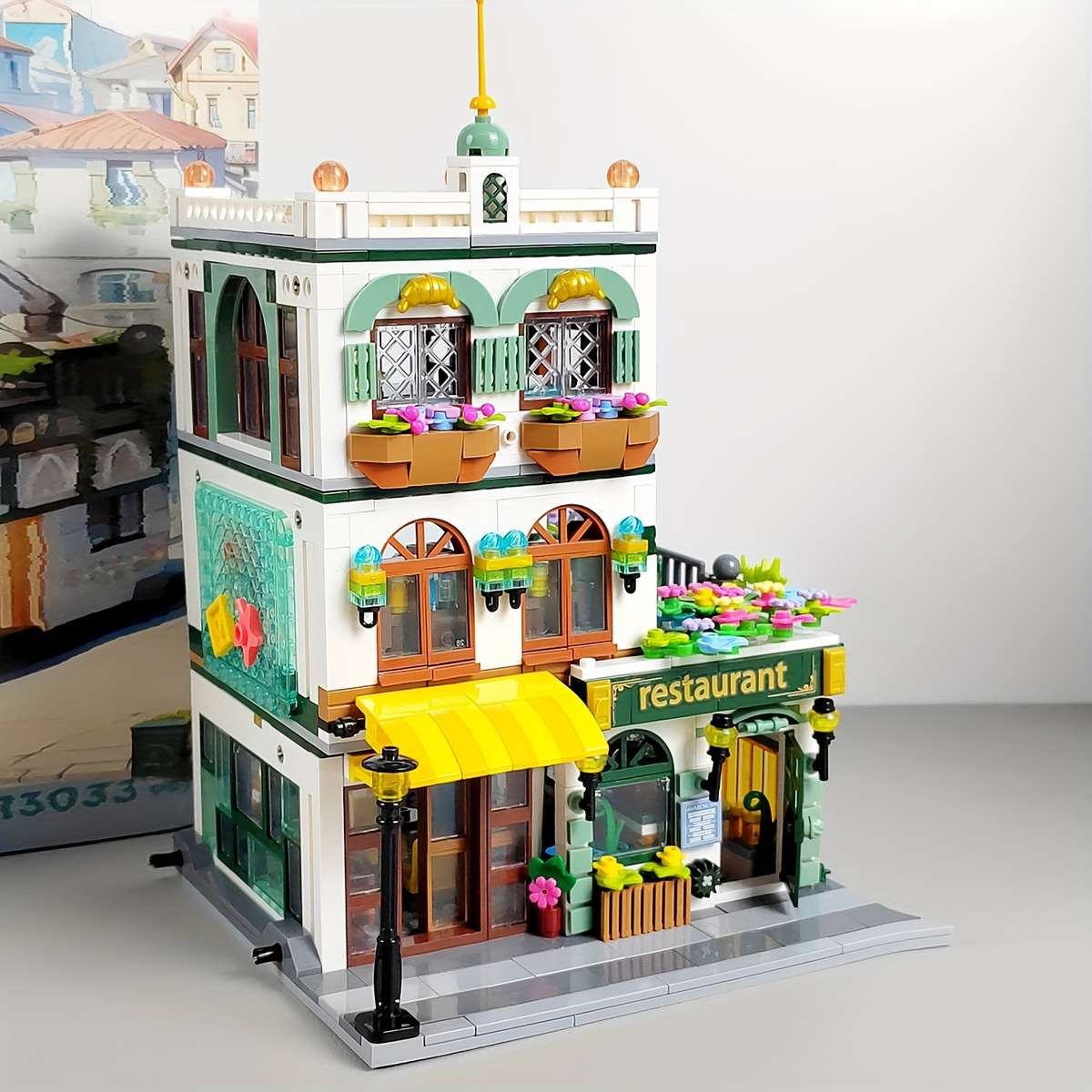 Building Toy Architectural Model Toy Set Style 613031 Floral Breeze Villa  998Pcs