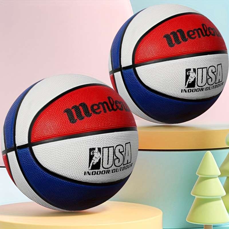 Basketball Color Red White And Blue No 7 Ball Standard Size