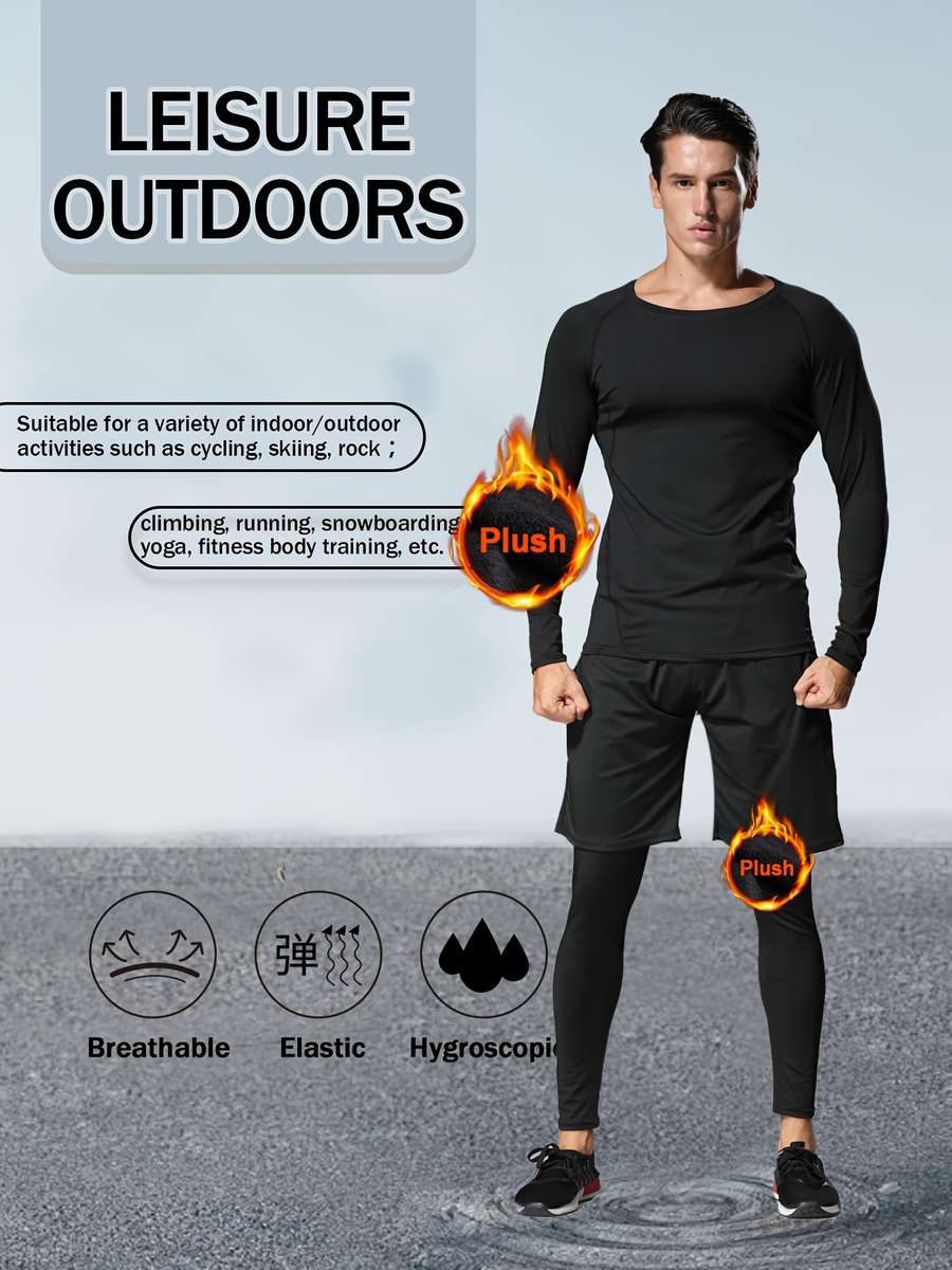 Thermal Underwear Color Black Sizexxl