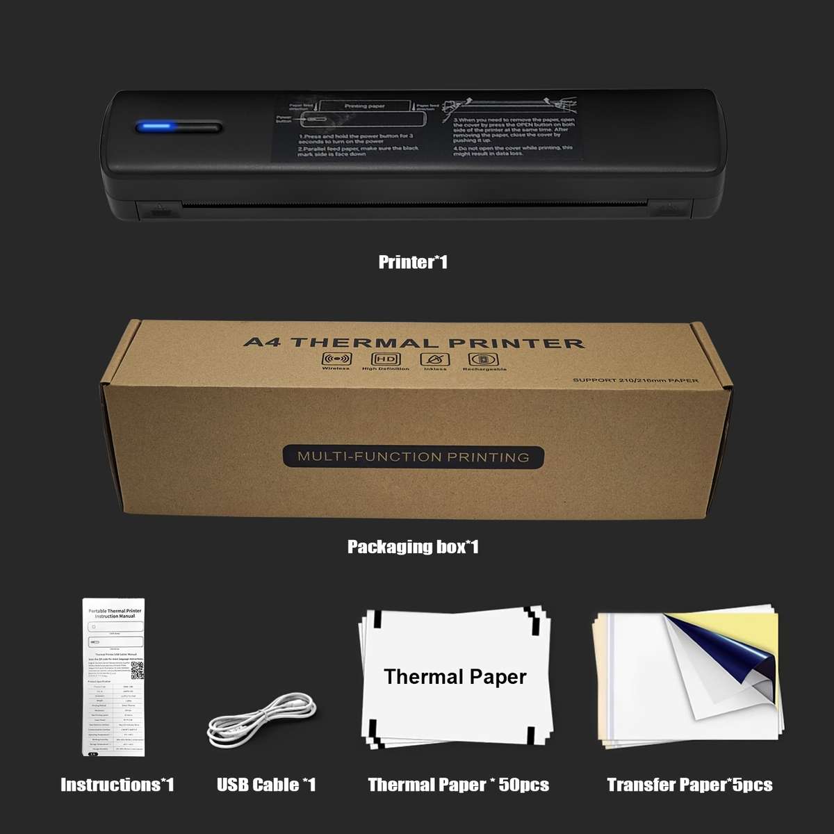 Printer Model 80 50Paper 5Tattoo