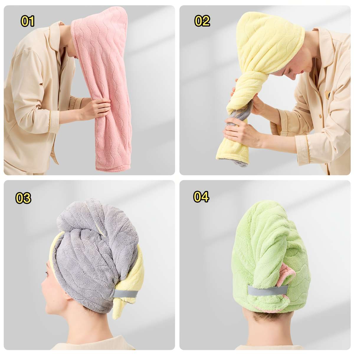 Hair Turban YellowGray